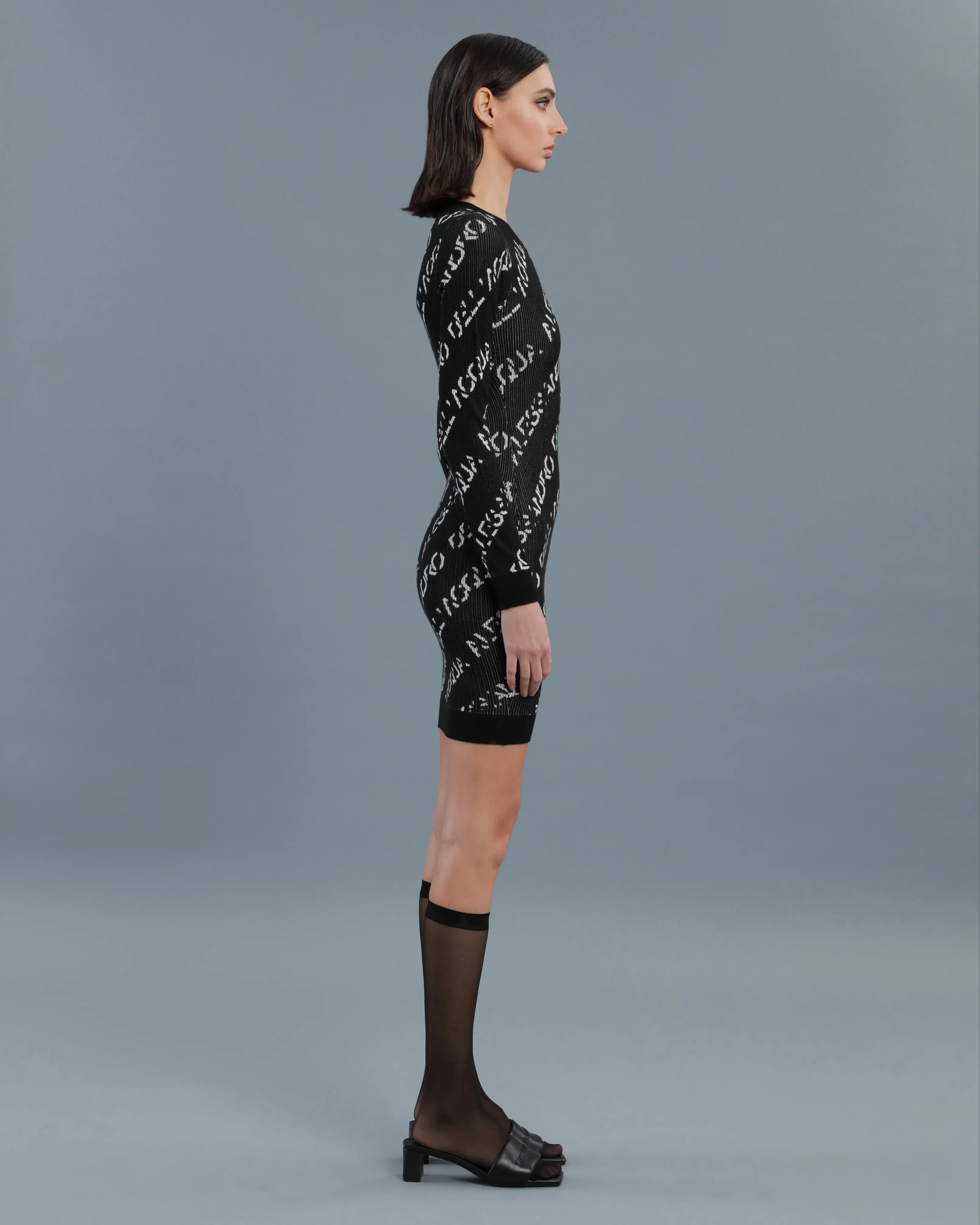 All-Over Logo Knitted Dress