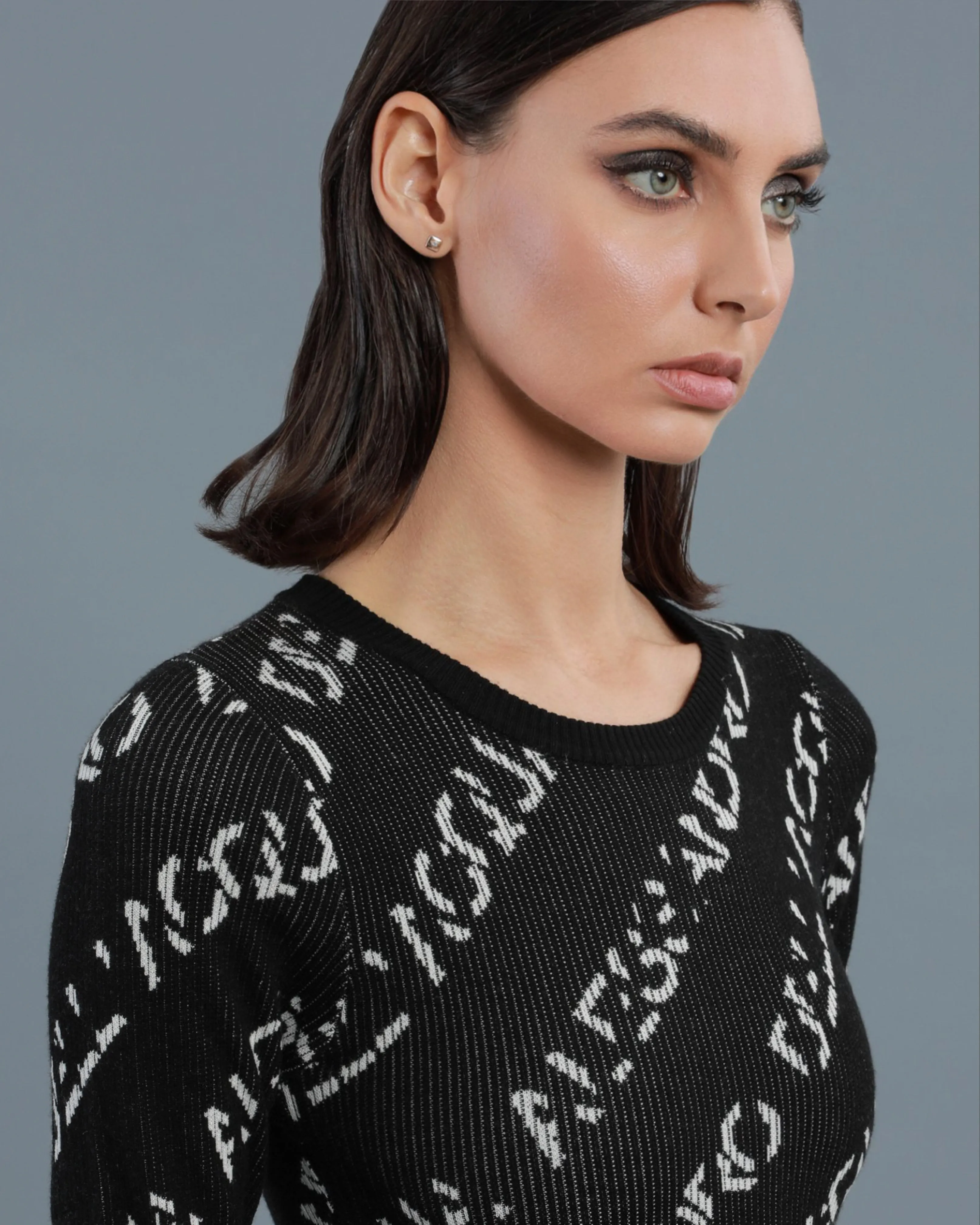 All-Over Logo Knitted Dress