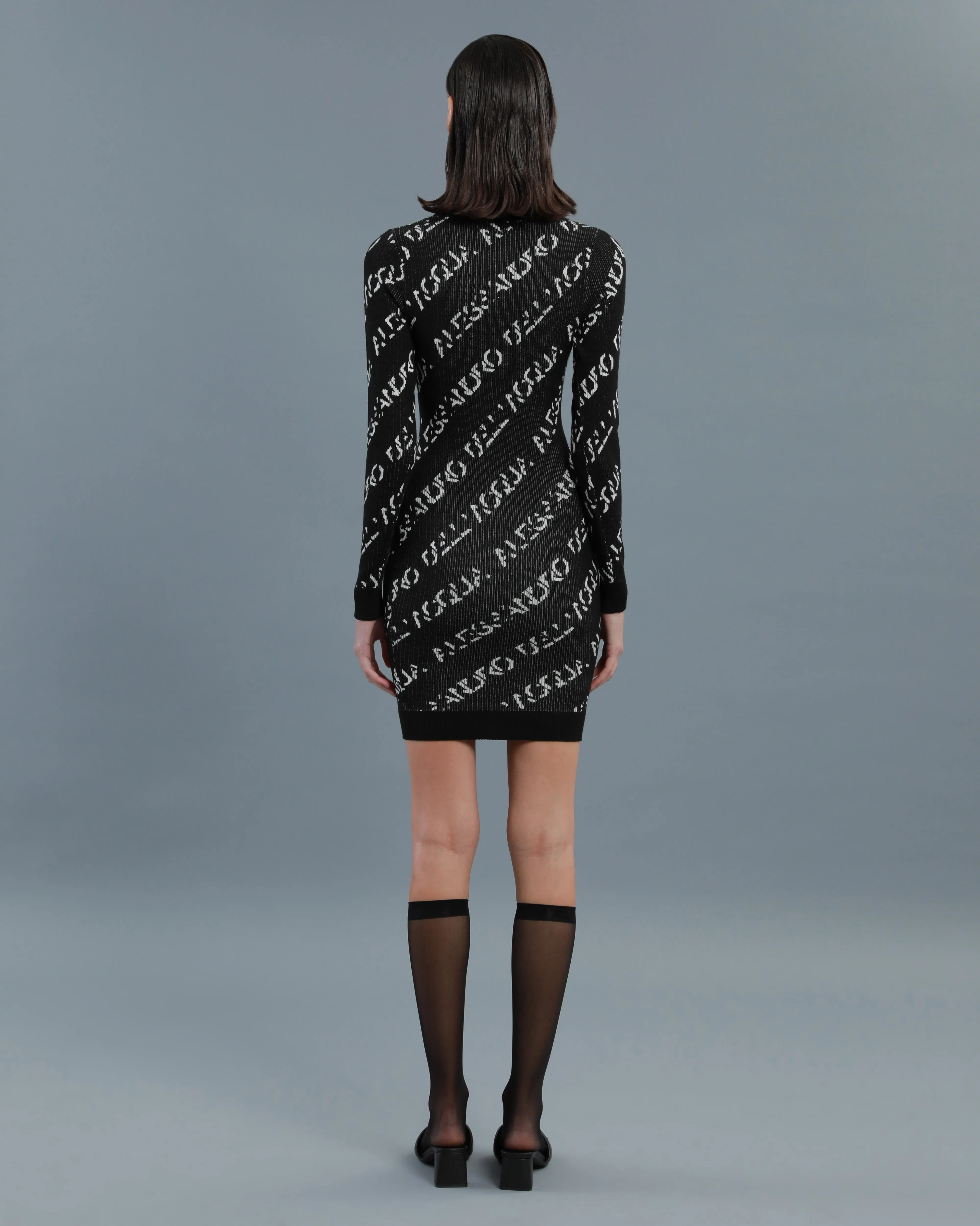 All-Over Logo Knitted Dress