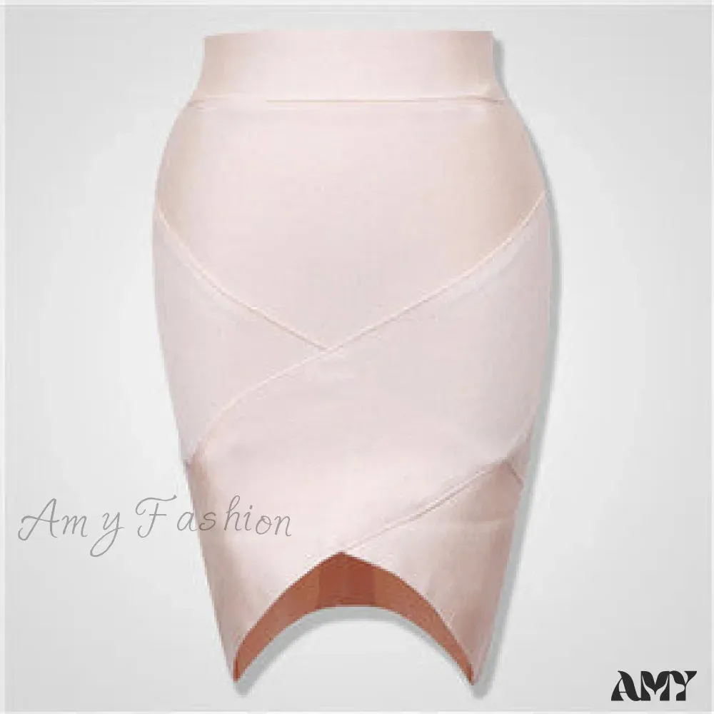 Amy Fashion - Ladies Rayon Pencil Bandage Skirt