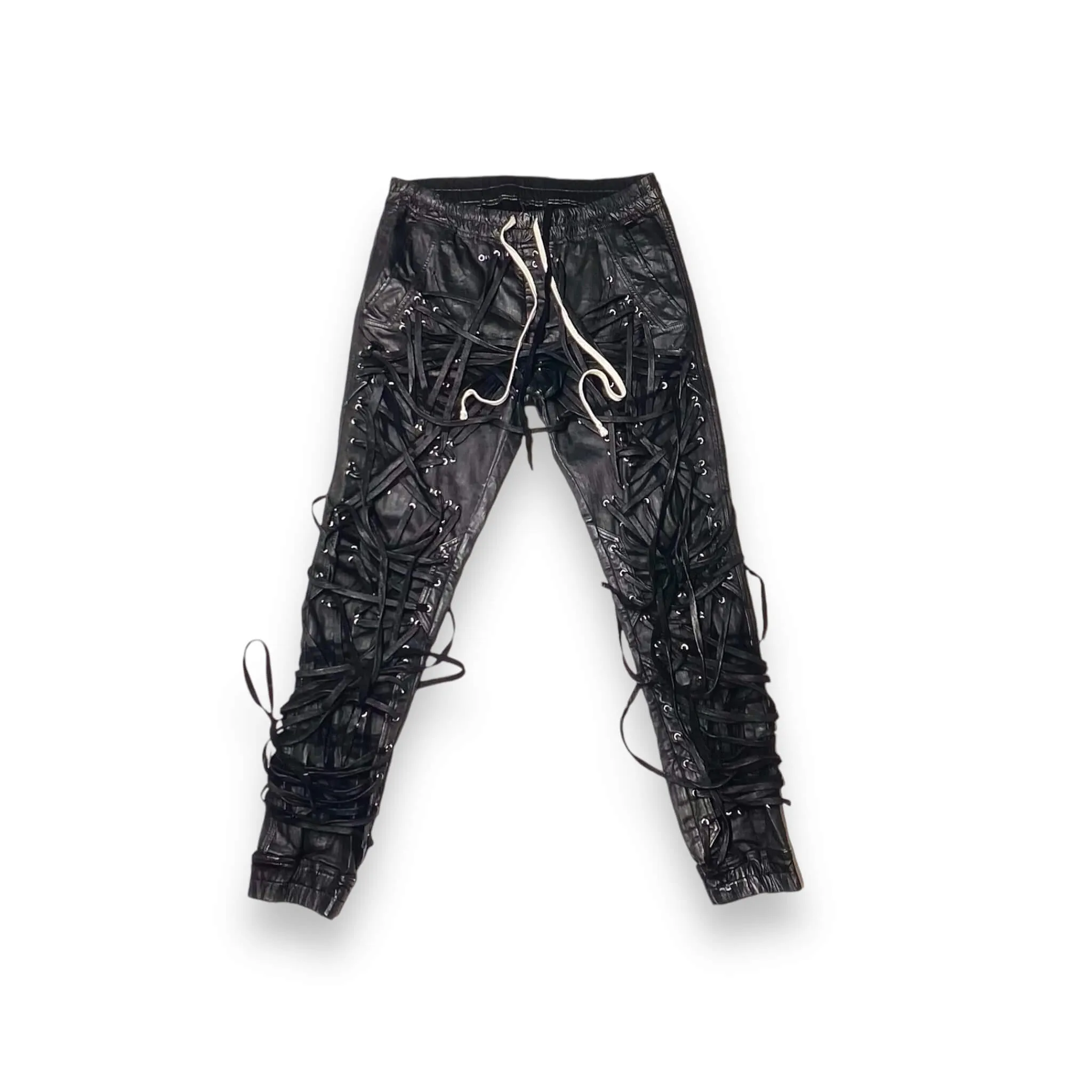 Black Goth Oversized Lace Joggers