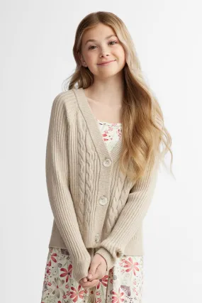 Cardigan tricot câble - Ado fille