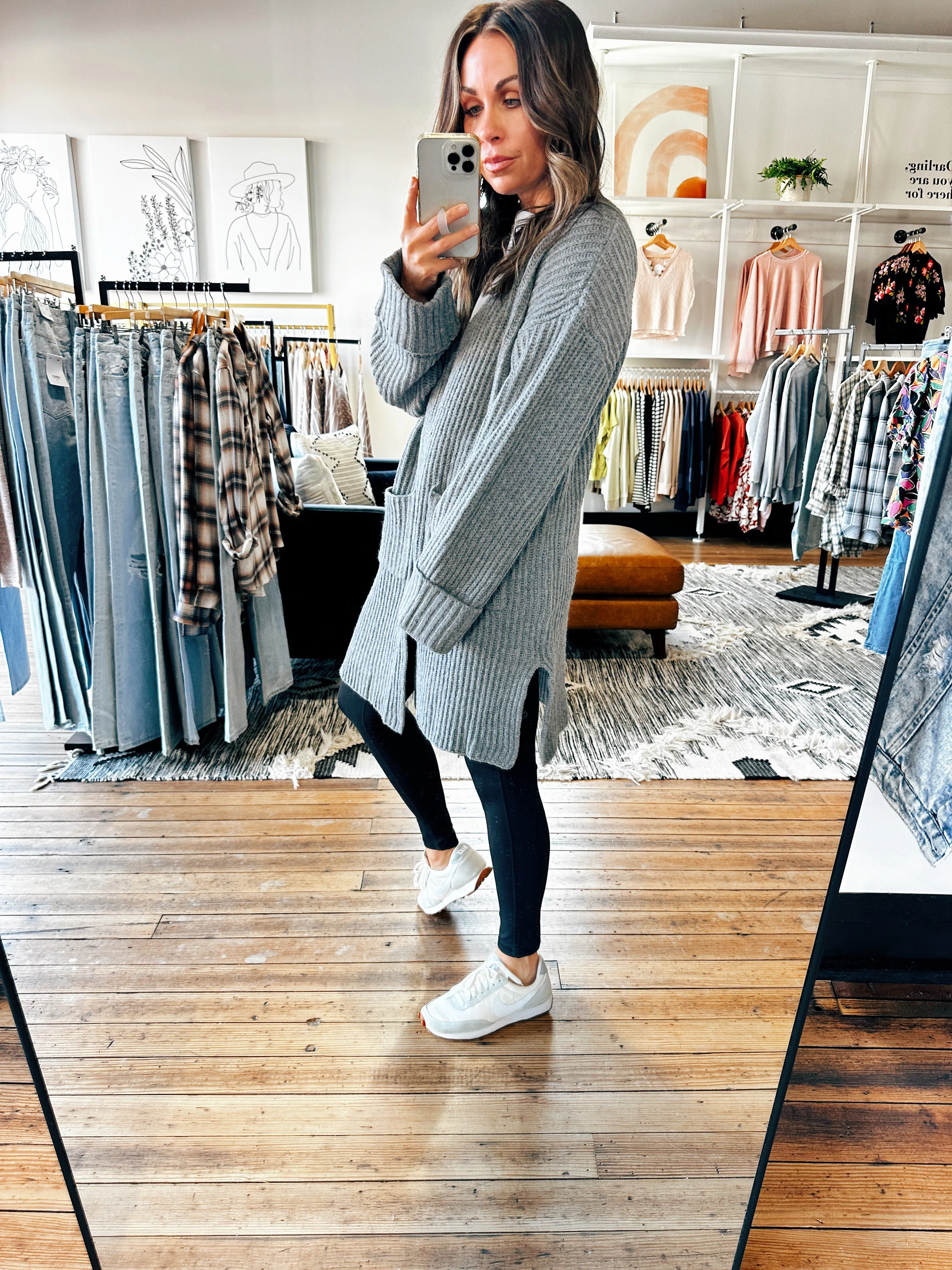 Charcoal Layering Cardigan