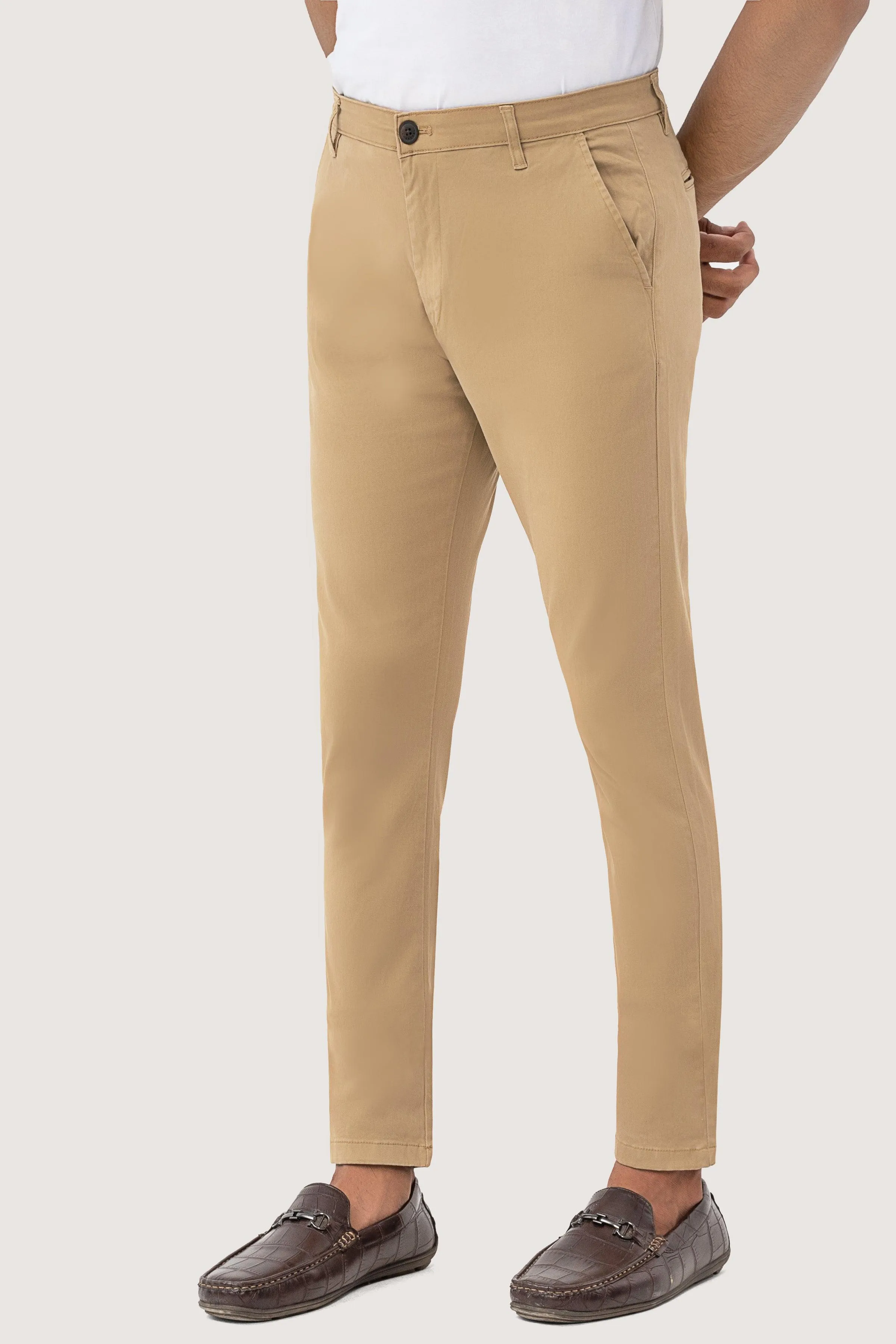 CROSS POCKET TWILL SLIMFIT PANT KHAKI