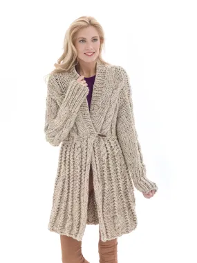 Galway Elongated Cardigan Pattern (Knit)