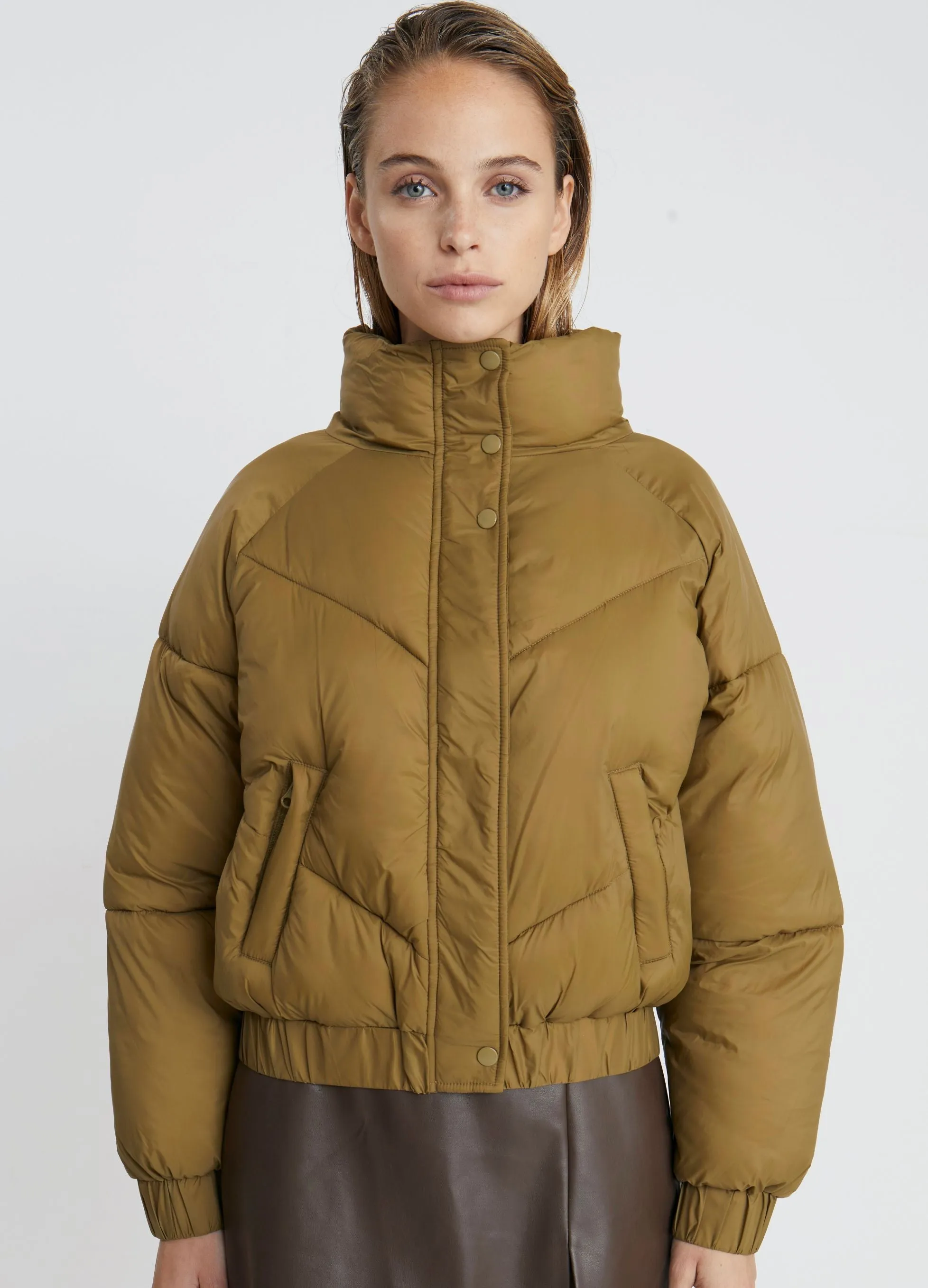 Harrison Puffer Jacket ~ Olive Green