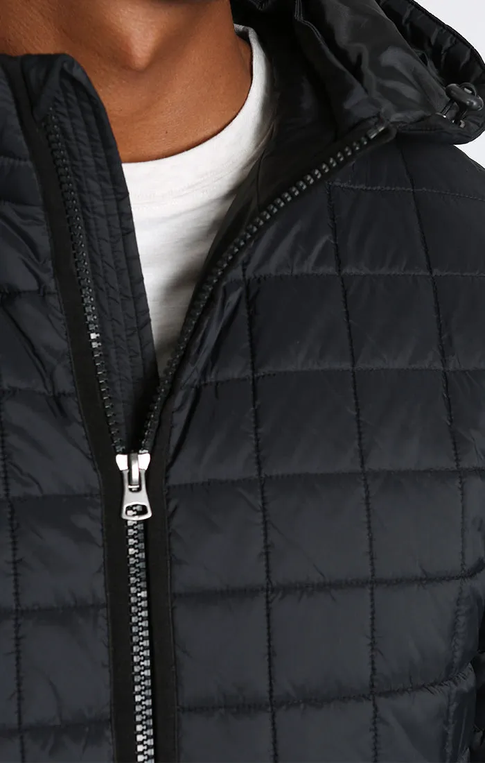 Light Quilted Hooded Puffer Jacket