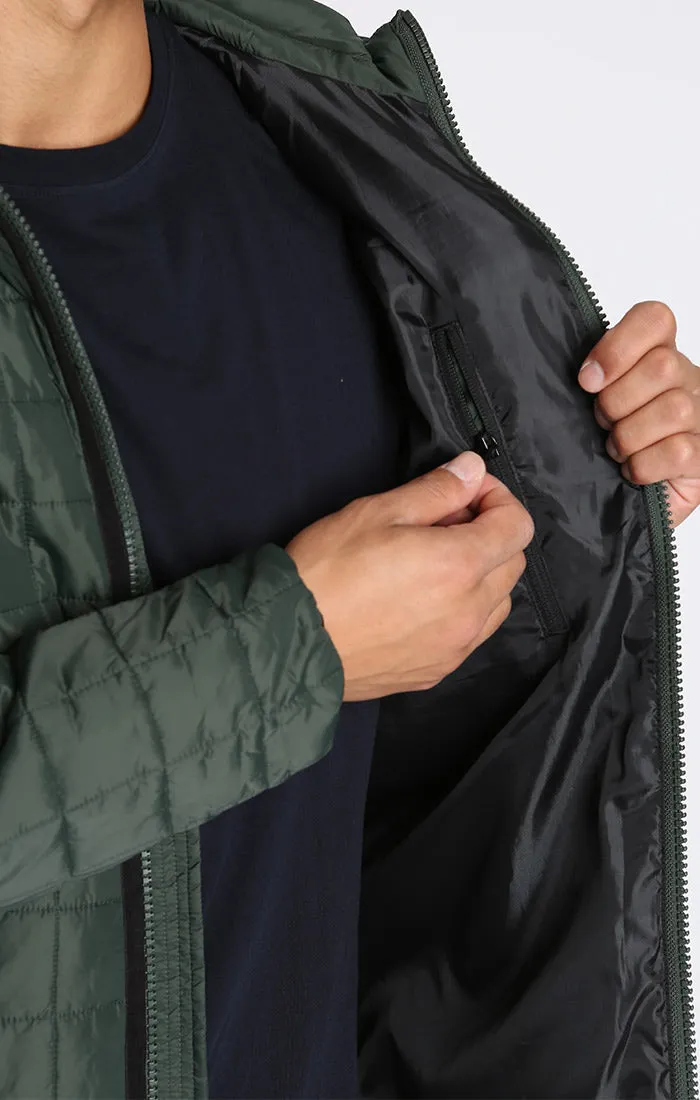 Light Quilted Hooded Puffer Jacket