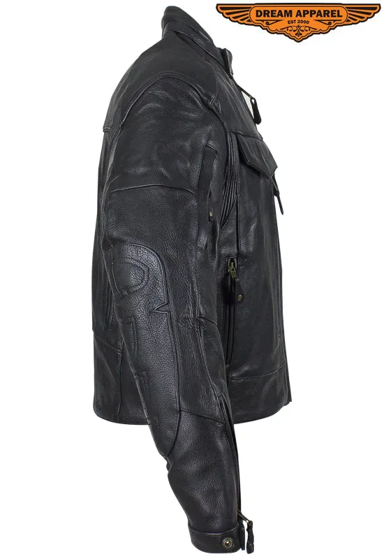 Mens Naked Cowhide Leather Jacket