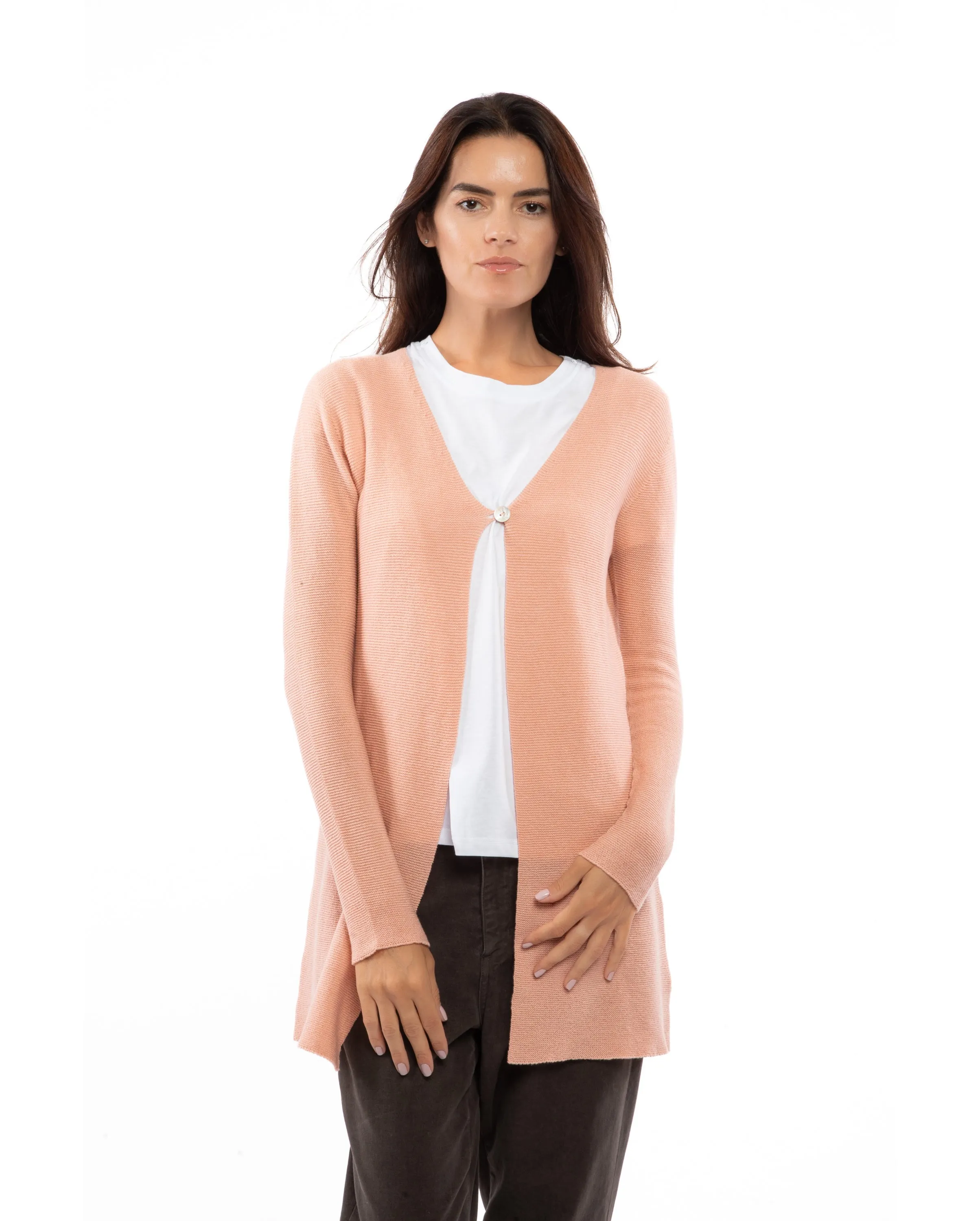 NEW FALL 24 - Women's Cashmere Links Stitch Duster Cardigan Beige