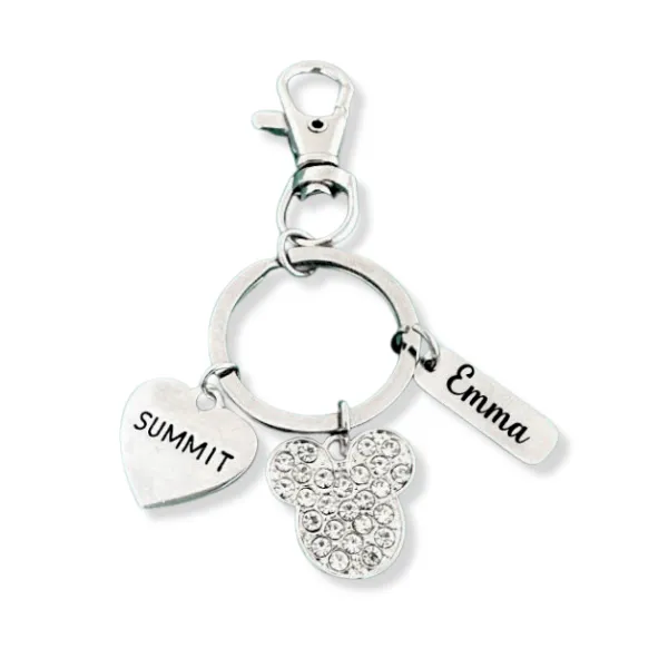 Personalized Cheerleading D2 Summit Worlds Zipper Pull Keychain