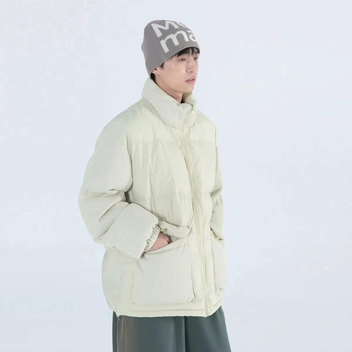 Puffer Jacket With Textured Lining