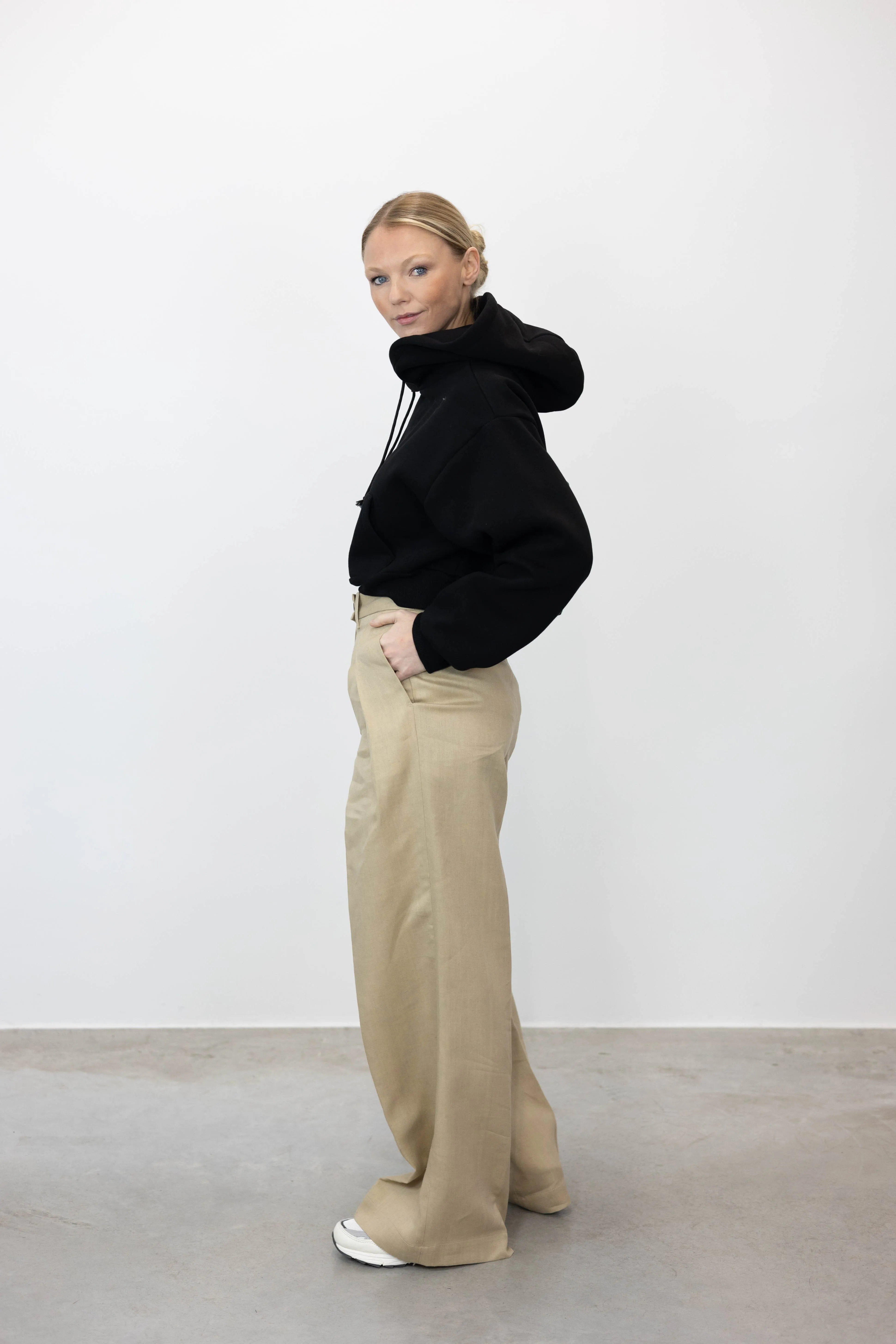 SANDRA PALAZZO PANTS IN TOAST