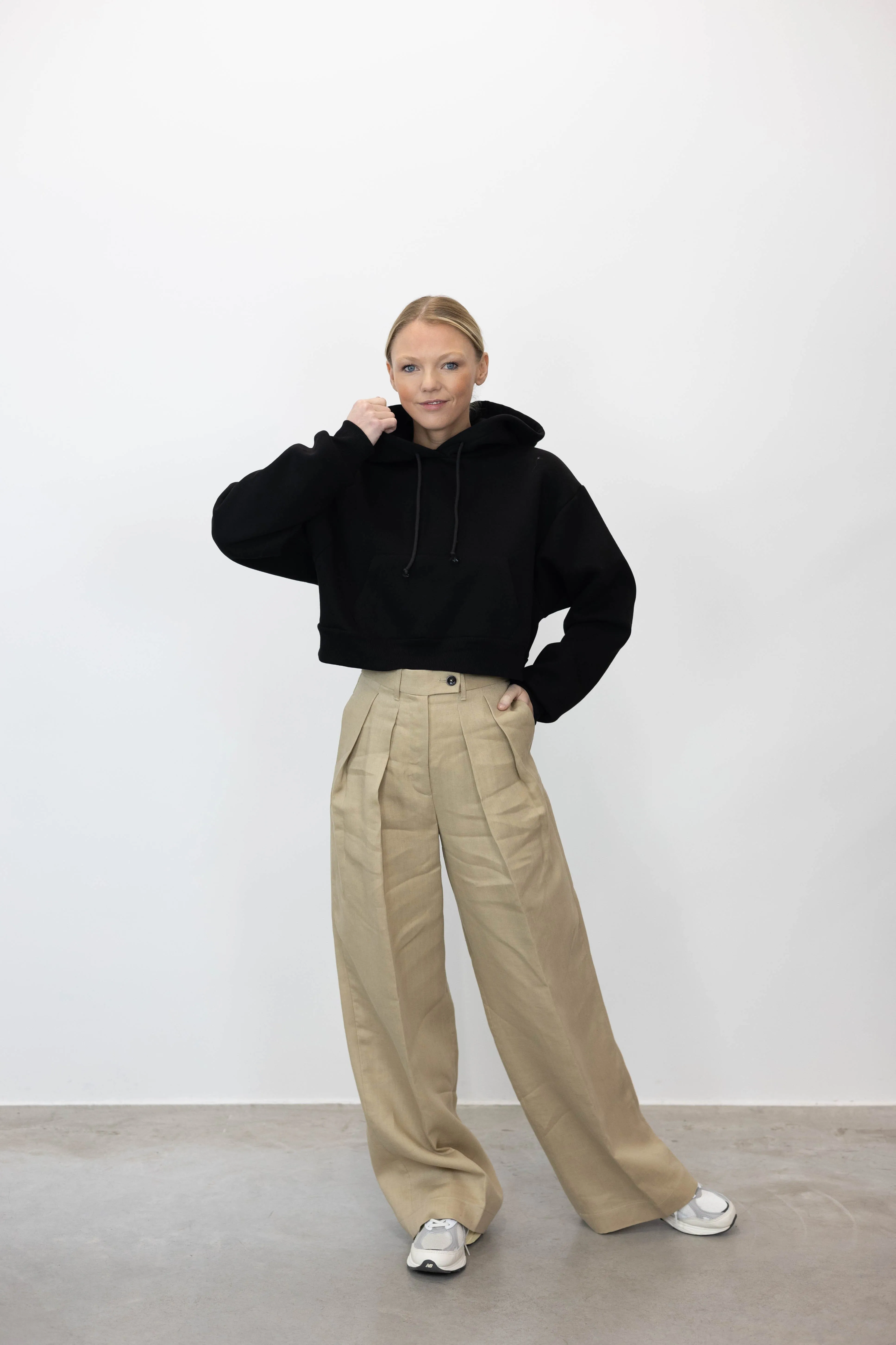 SANDRA PALAZZO PANTS IN TOAST