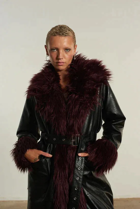 THE URSULA PU FAUX FUR COAT