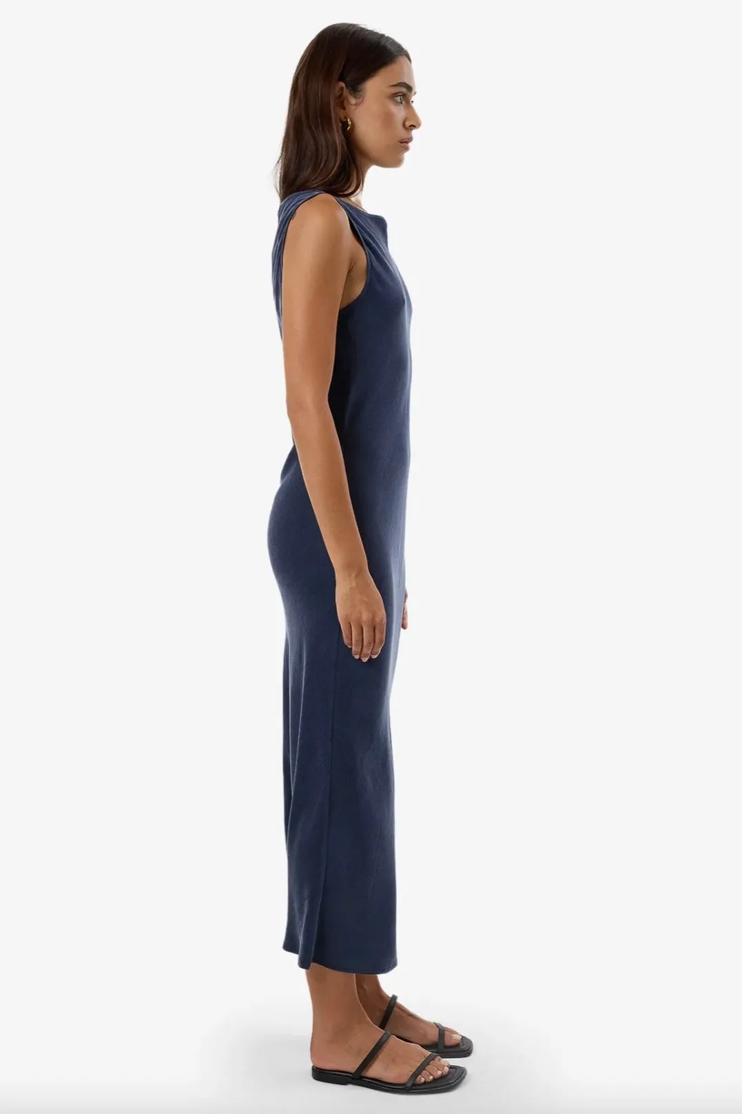 Thrills Indigo Slip Dress Oxford Blue