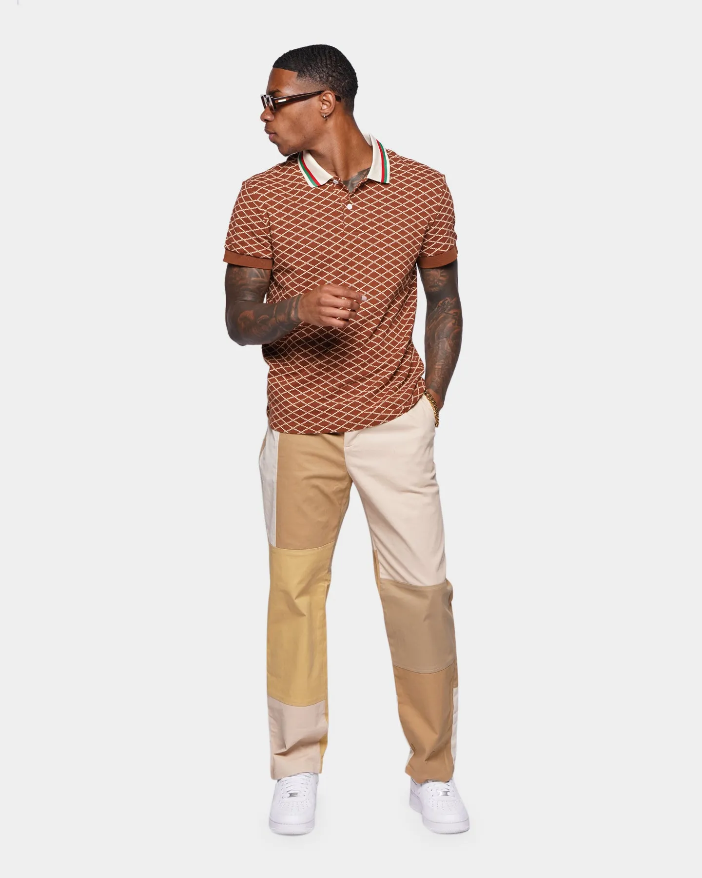 XXIII Dorian Wide Leg Chino Pants Tan